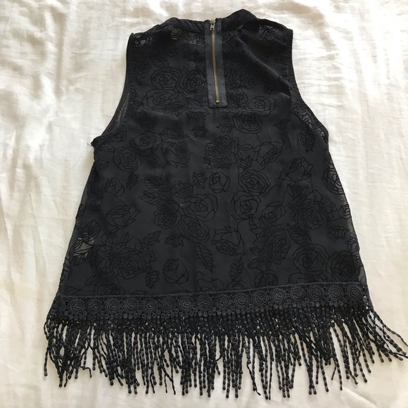 NWOT BLACK VELVET UNIQUE BLOUSE - Picture 8 of 12